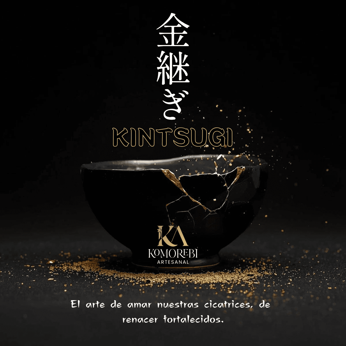 Vela japonesa Kintsugi